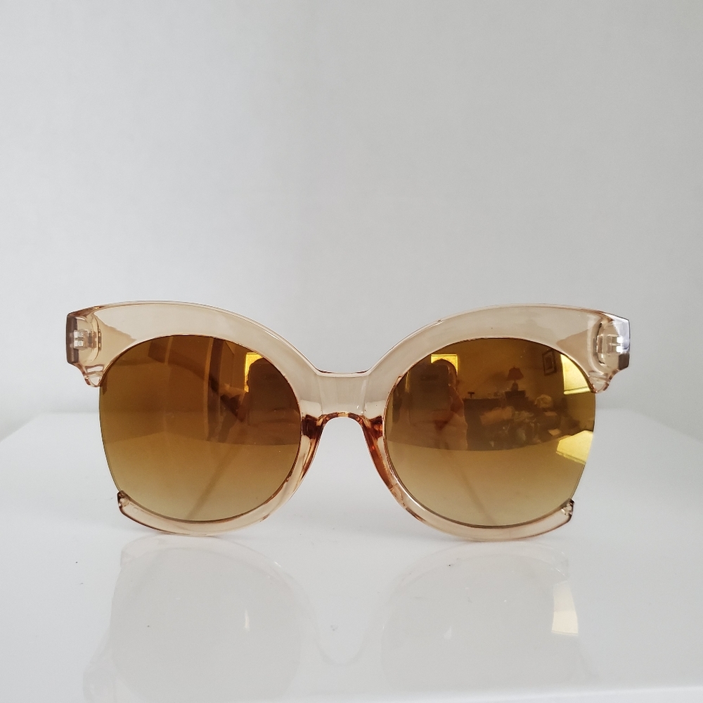 Oversized Sunglasses side Cut reflective  Festival Sunglasses